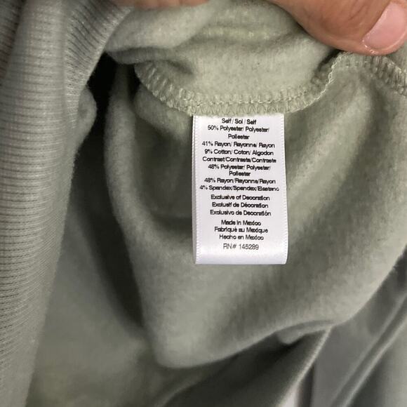 Oli Viv Cozy Half Zip Long Sleeve Popover Sweatshirt Medium Olive Green Soft - Picture 4 of 8